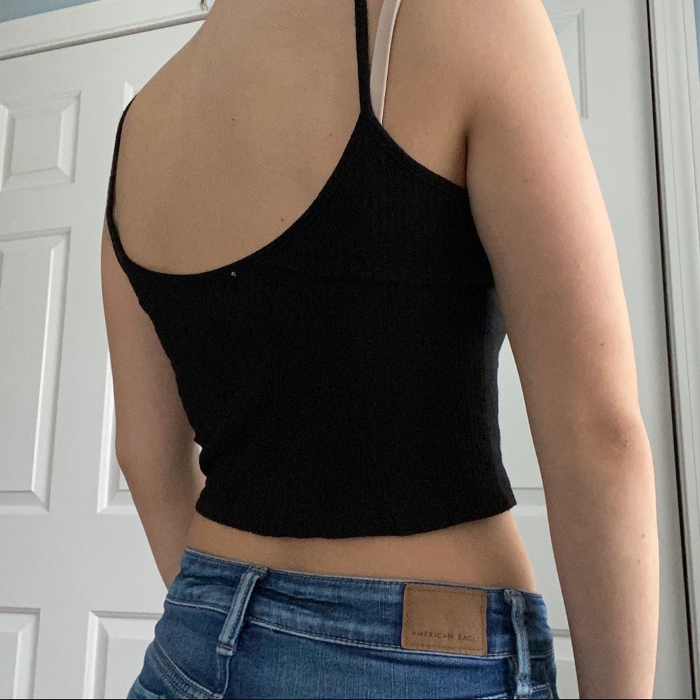 Black Mesh Tank Top - Picture 3 of 5